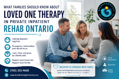 Therapy Services in Private Inpatient Rehab for Families Ontario